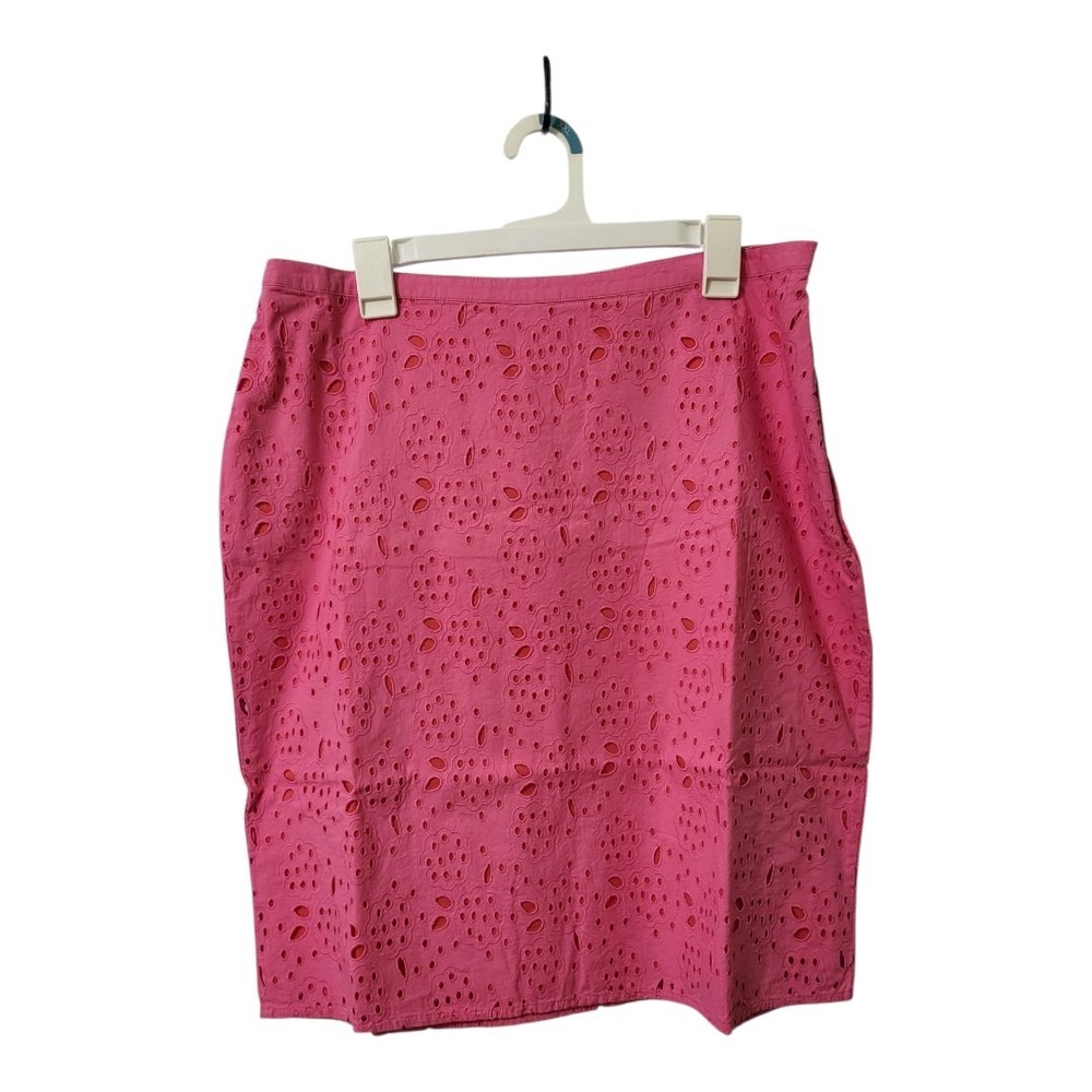💕BODEN COTTON BRODERIE ANGLAIS LINED SKIRT PINK SIZE 12R Eyelet‎ Embroidere